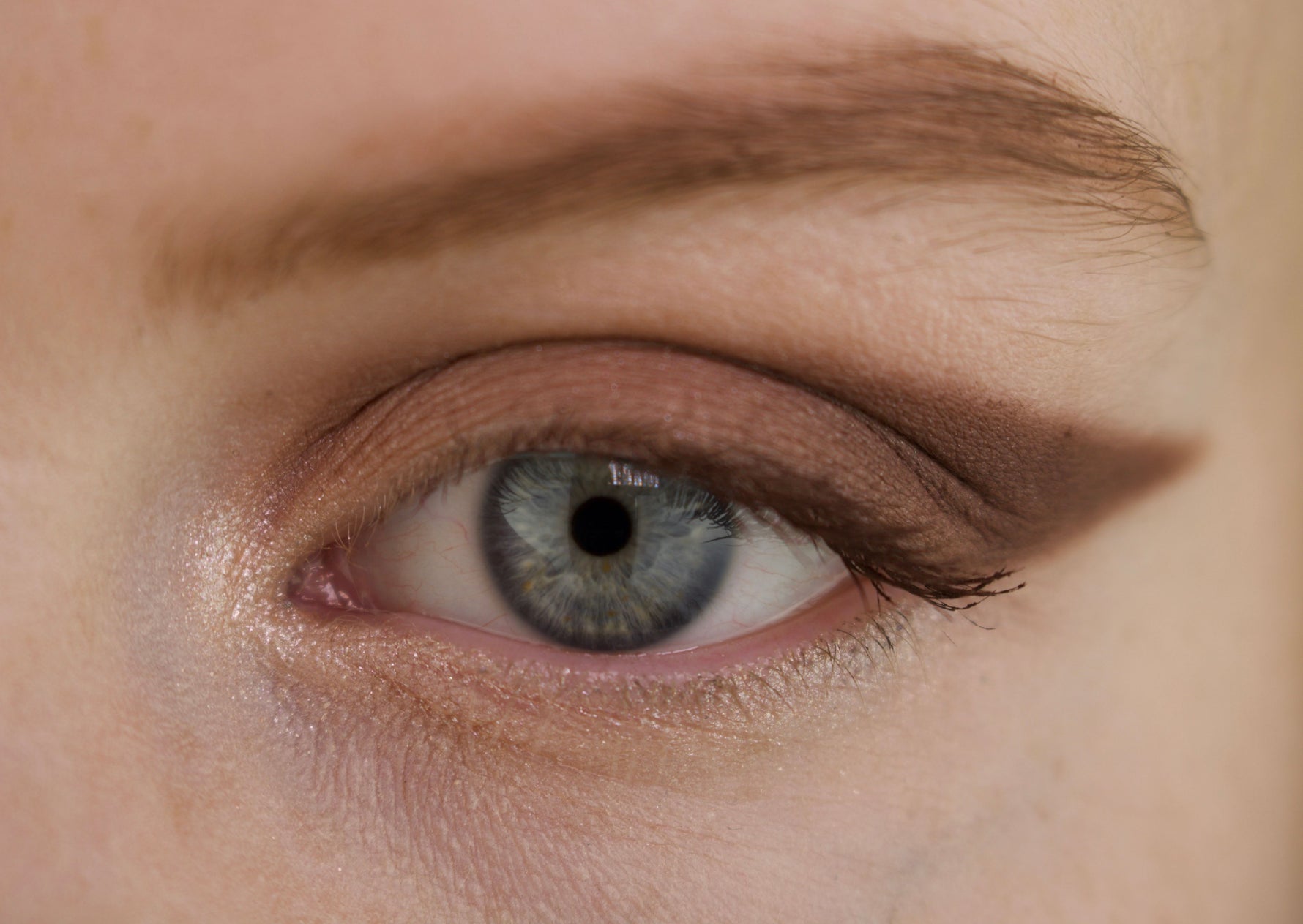 Eyeshadow Matte Chocolate overzicht voorbeeld open oog